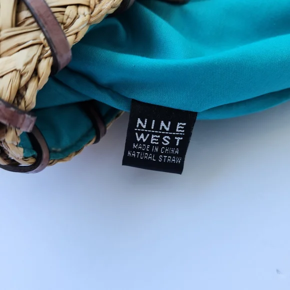 Boho Summer Woven Straw Bag Gem Stones Embellished Beach - Picture 6 of 17